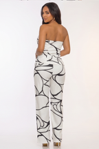 Bianca Abstract Print Structured Matching Pant Set