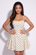 Audrey Lace Up Corset Waist Mini Dress