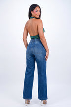 Dark Wash High Rise Wide Leg Jeans