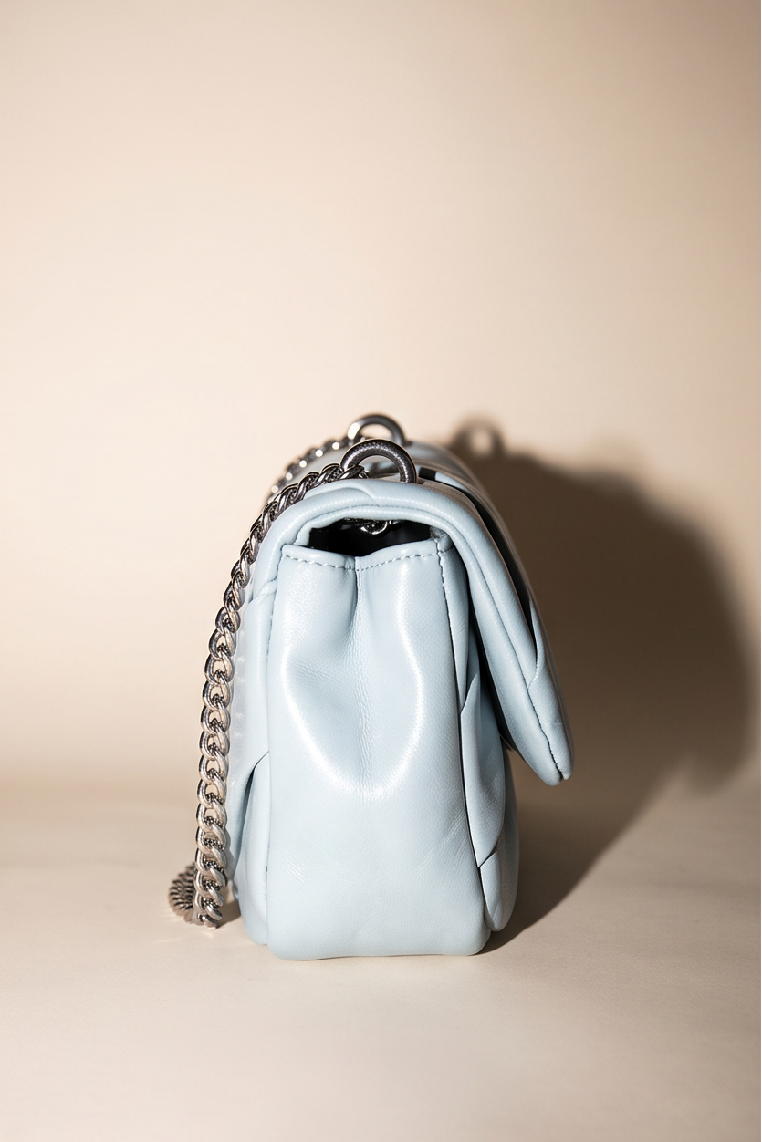 Elise Pleated Chain Strap Crossbody Flap Bag