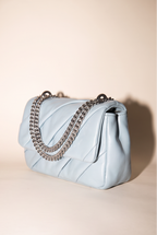 Elise Pleated Chain Strap Crossbody Flap Bag
