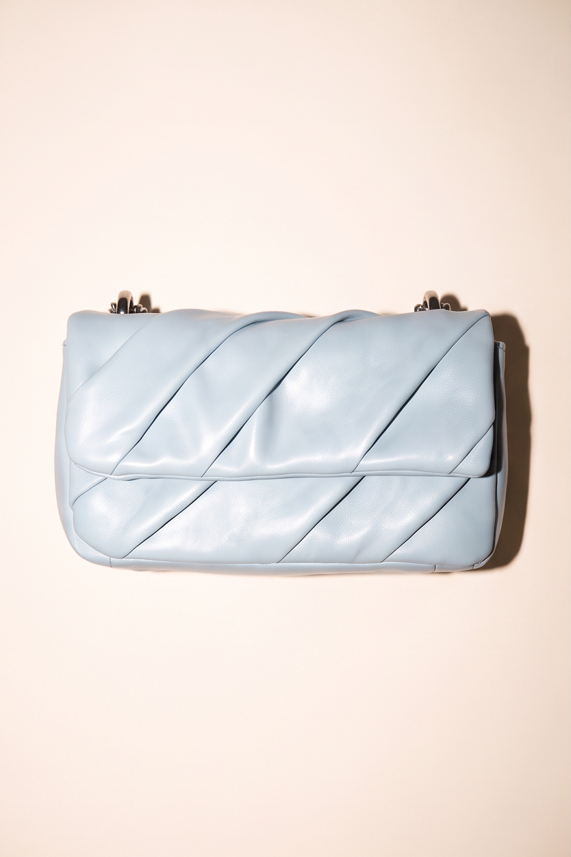 Elise Pleated Chain Strap Crossbody Flap Bag