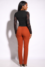Eloise Sweetheart Queen Anne Long Sleeve Top