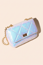 Lumia Quilted Sequin Chain Flap Shoulder Bag
