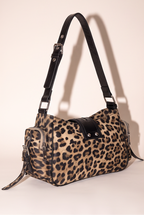 Jada Leopard Print Buckle Shoulder Bag