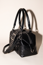 Jackie Studded Buckle Convertible Shoulder Bag