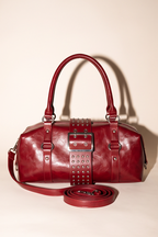 Jackie Studded Buckle Convertible Shoulder Bag