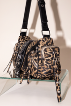 Jada Leopard Print Buckle Shoulder Bag