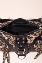 Jada Leopard Print Buckle Shoulder Bag