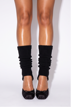 Juliette Bow Detail Leg Warmer Stiletto High Heel Pumps