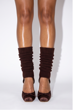 Juliette Bow Detail Leg Warmer Stiletto High Heel Pumps
