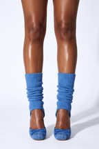 Juliette Bow Detail Leg Warmer Stiletto High Heel Pumps
