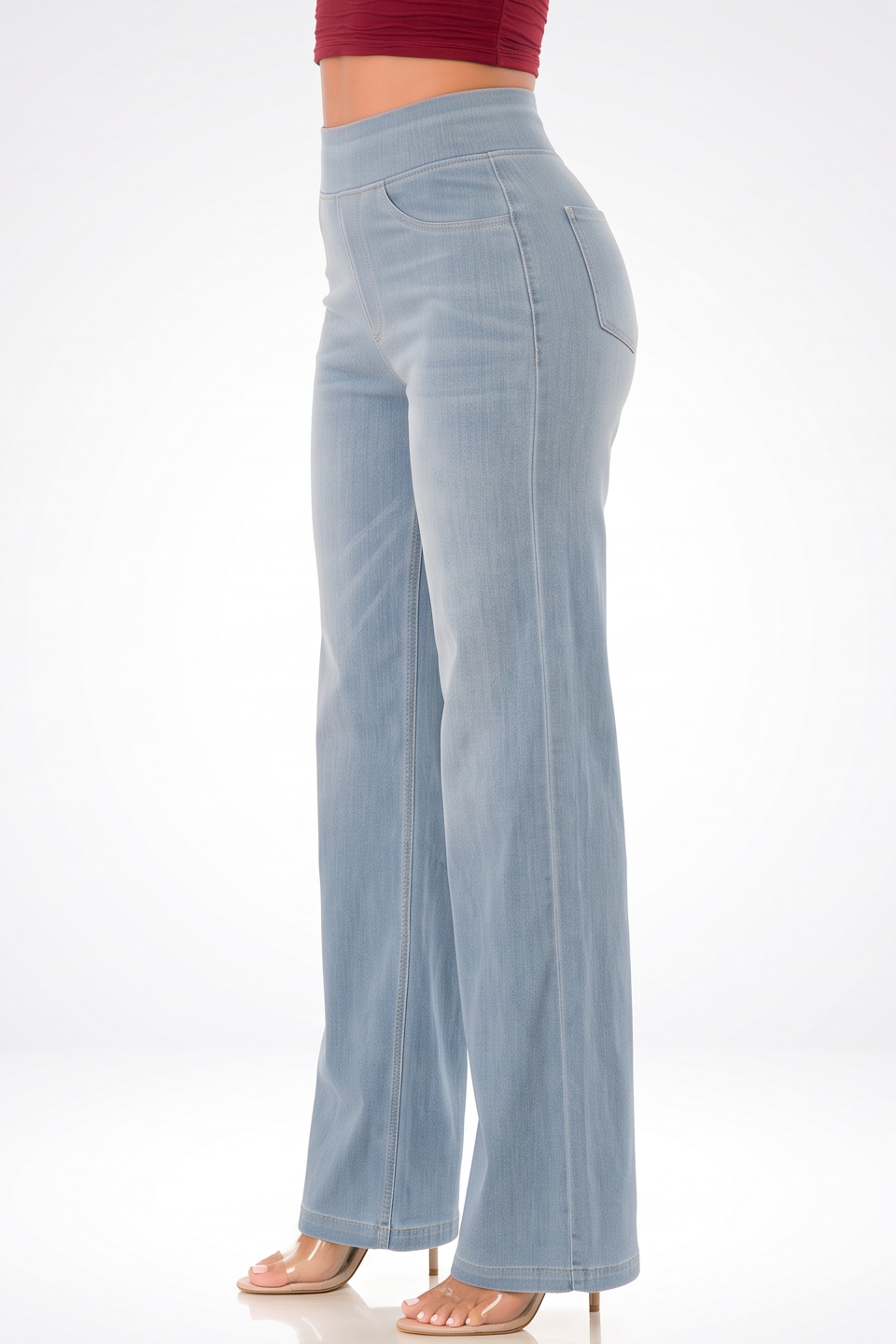 Light Wash Flare Leg Jeans