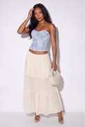 Marbella Lace Up Back Corset Top
