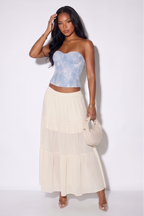 Marbella Lace Up Back Corset Top