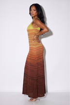 Margot Gradient Crochet Knit Maxi Dress