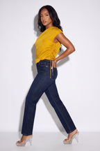 Marina Asymmetrical Drawstring Silk Blouse
