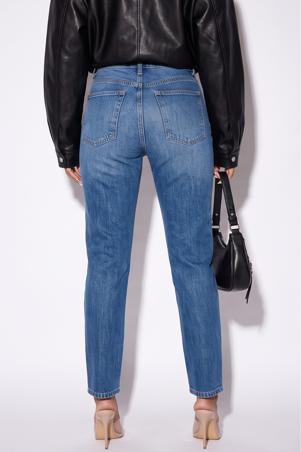 Mid Wash Ultra High Rise 90's Boyfriend Jeans