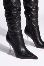 Nikita Pointed Toe Flared High Heel Thigh High Boots