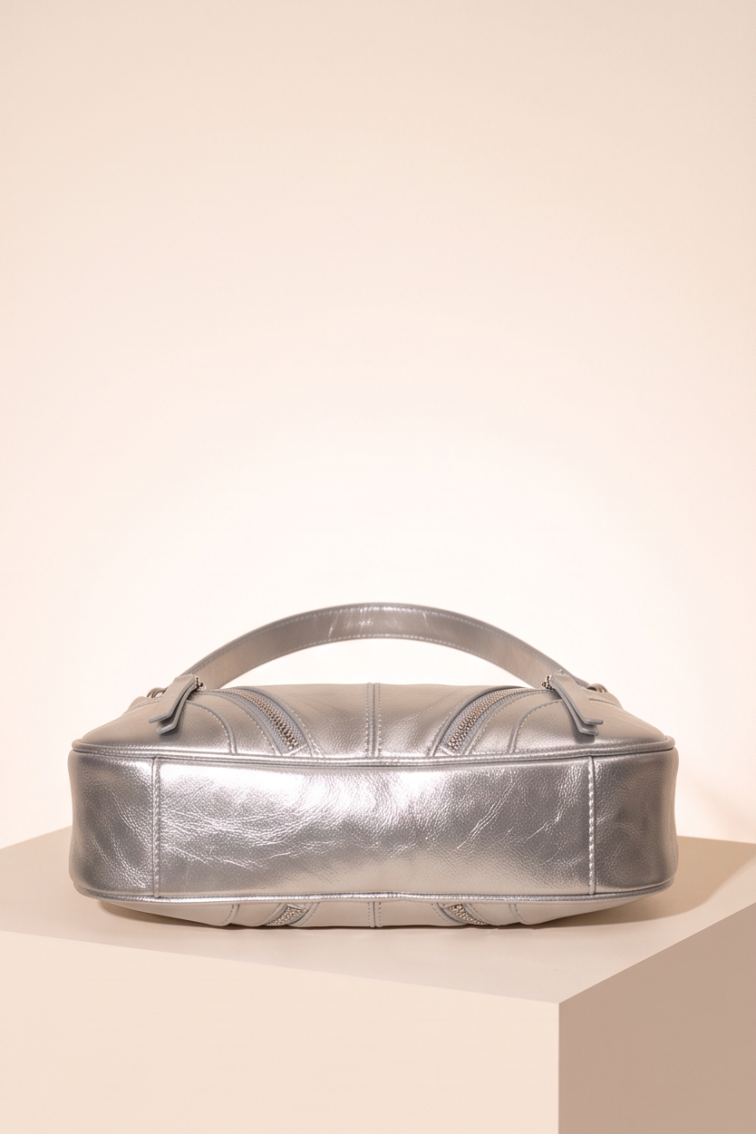 Nova Metallic Zip Detail Shoulder Bag
