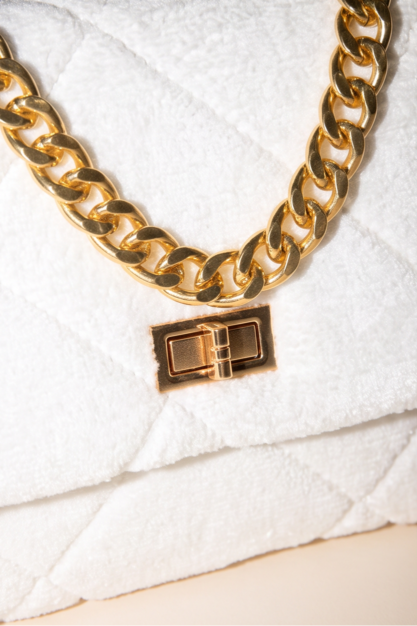 Raina Quilted Velvet Chain Flap Shoulder Bag