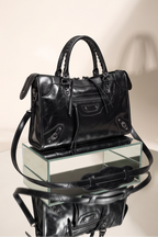 Talia Vegan Leather Top Handle Satchel Bag