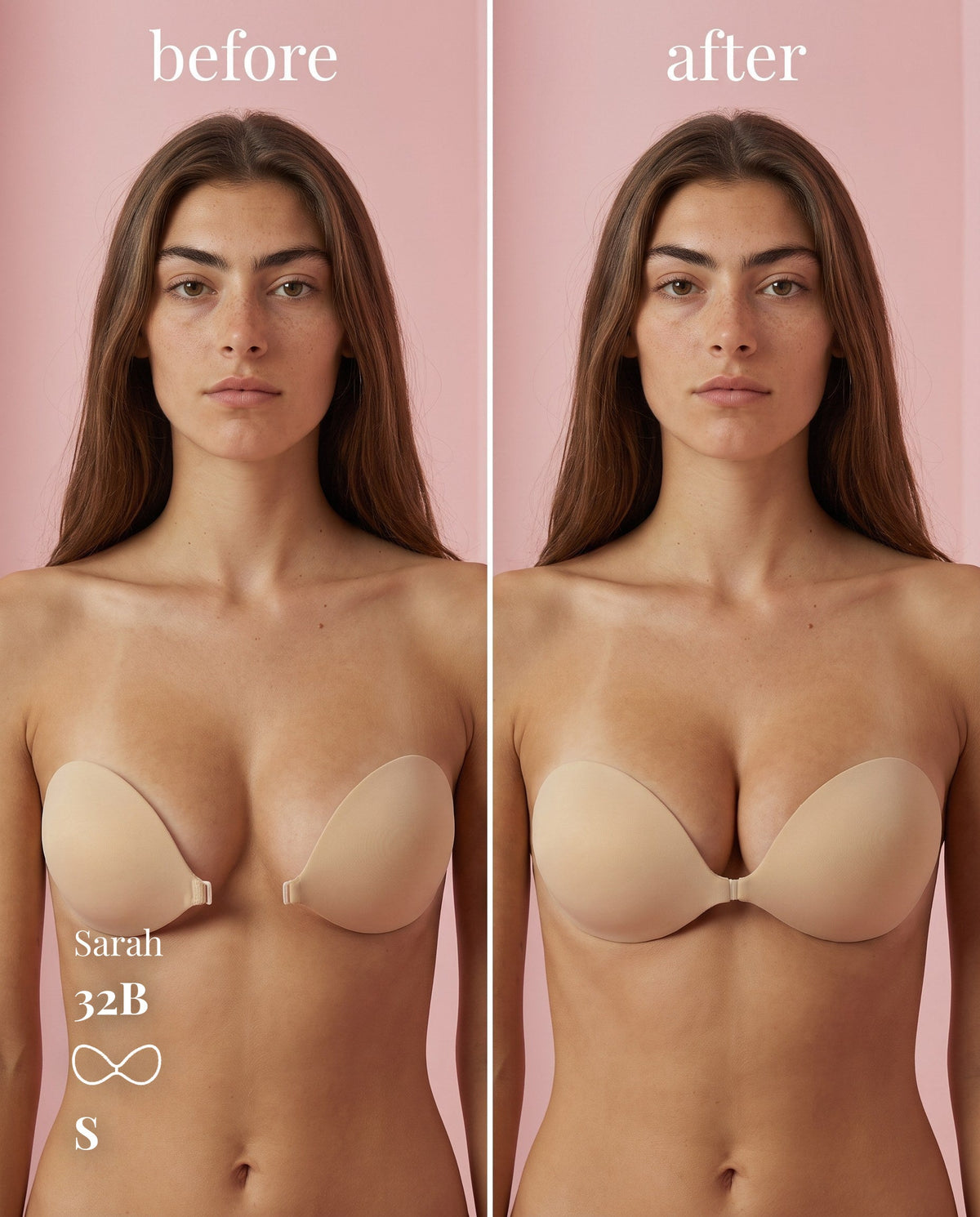 Adhesive Push-Up Backless Strapless Bra